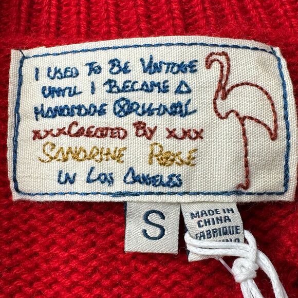 Sandrine Rose The Outsider Oversized L/S Cashmere Blend Sweater Distressed S NWT - Picture 2 of 10